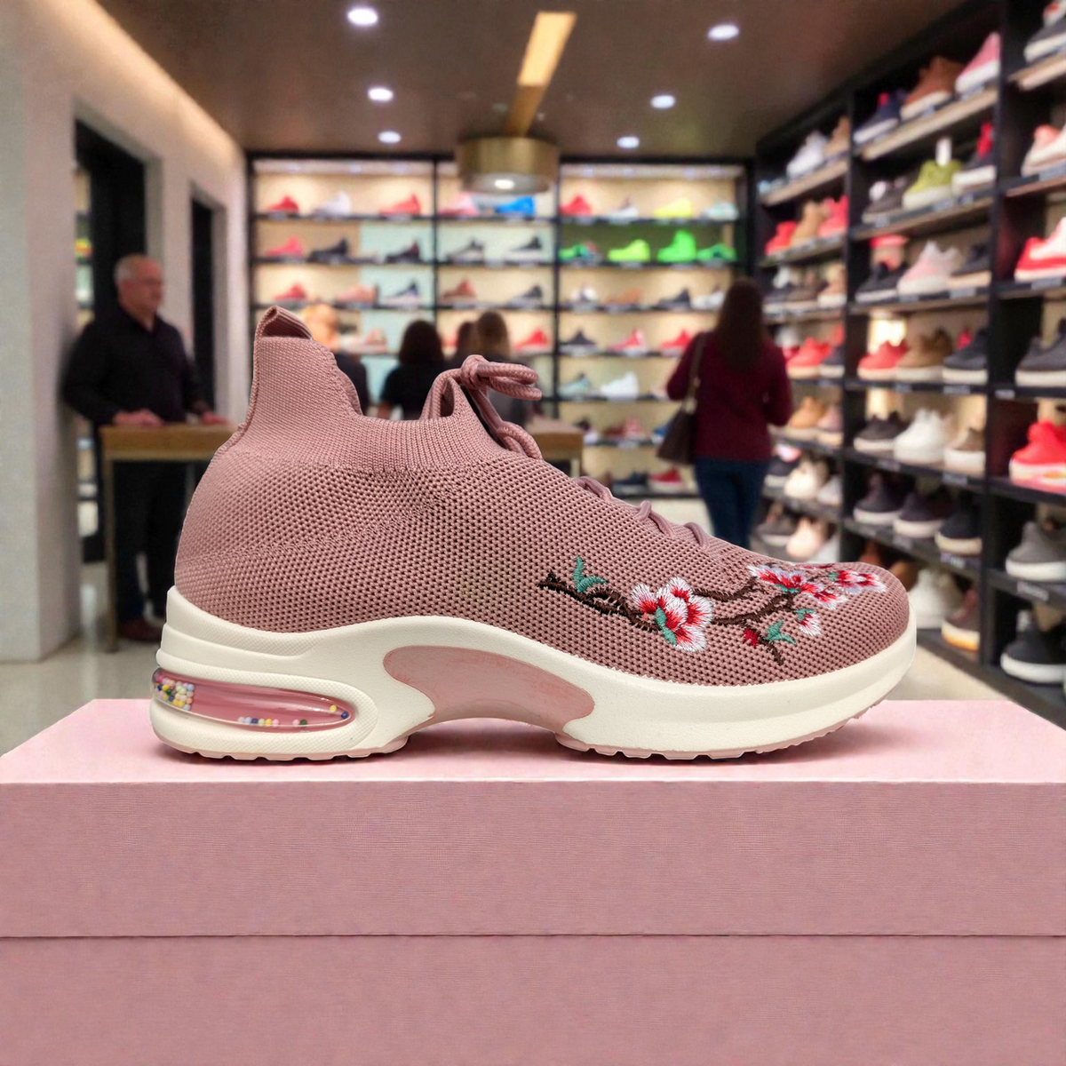 Pink Women's Sneakers – Running Casual Walking Shoe 5011