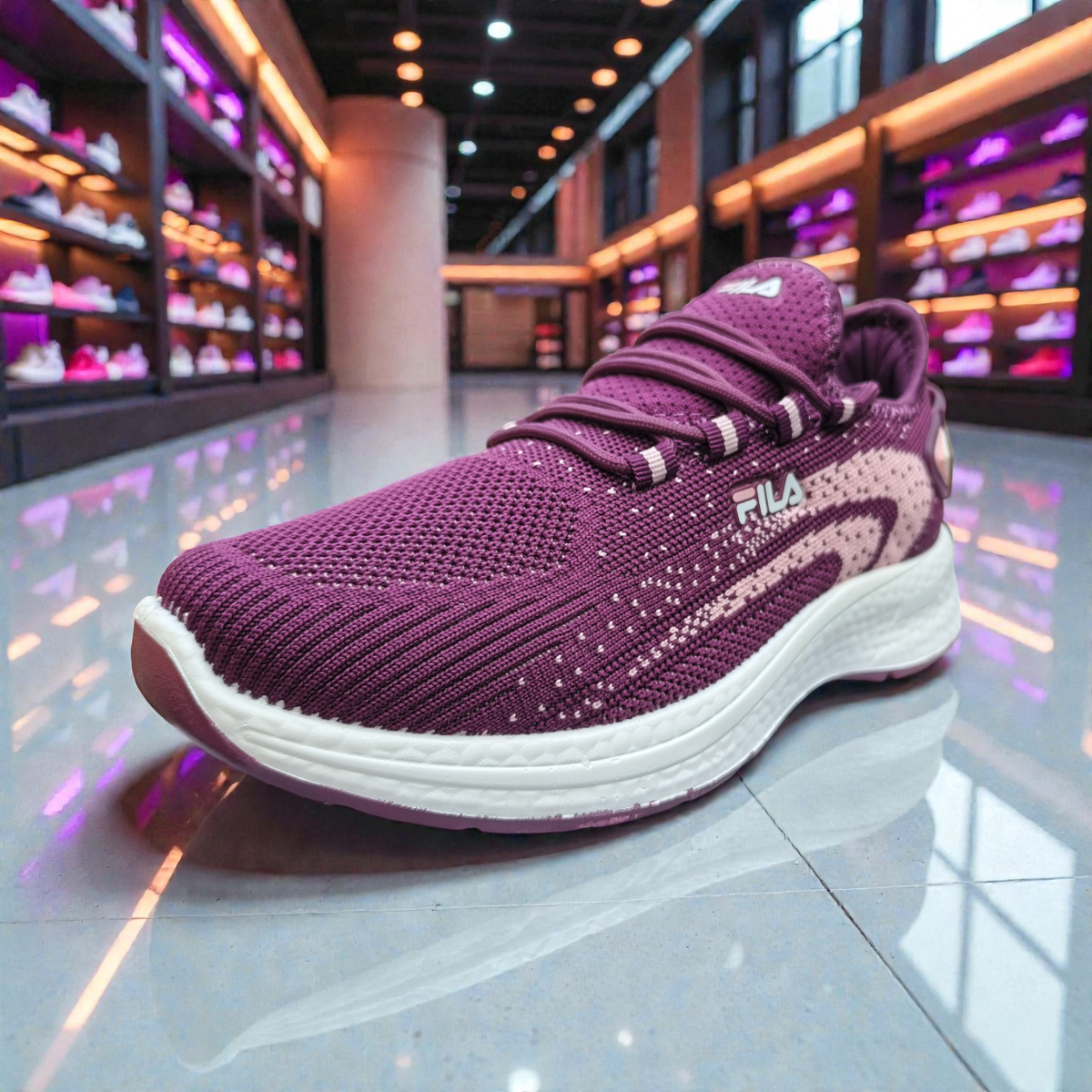 Purple Fila Women's Sneakers – Running Casual Walking Shoe - 4014002