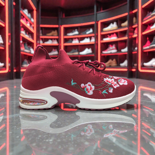Maroon Women's Sneakers | Comfortable Casual & Walking Shoes - 5025111
