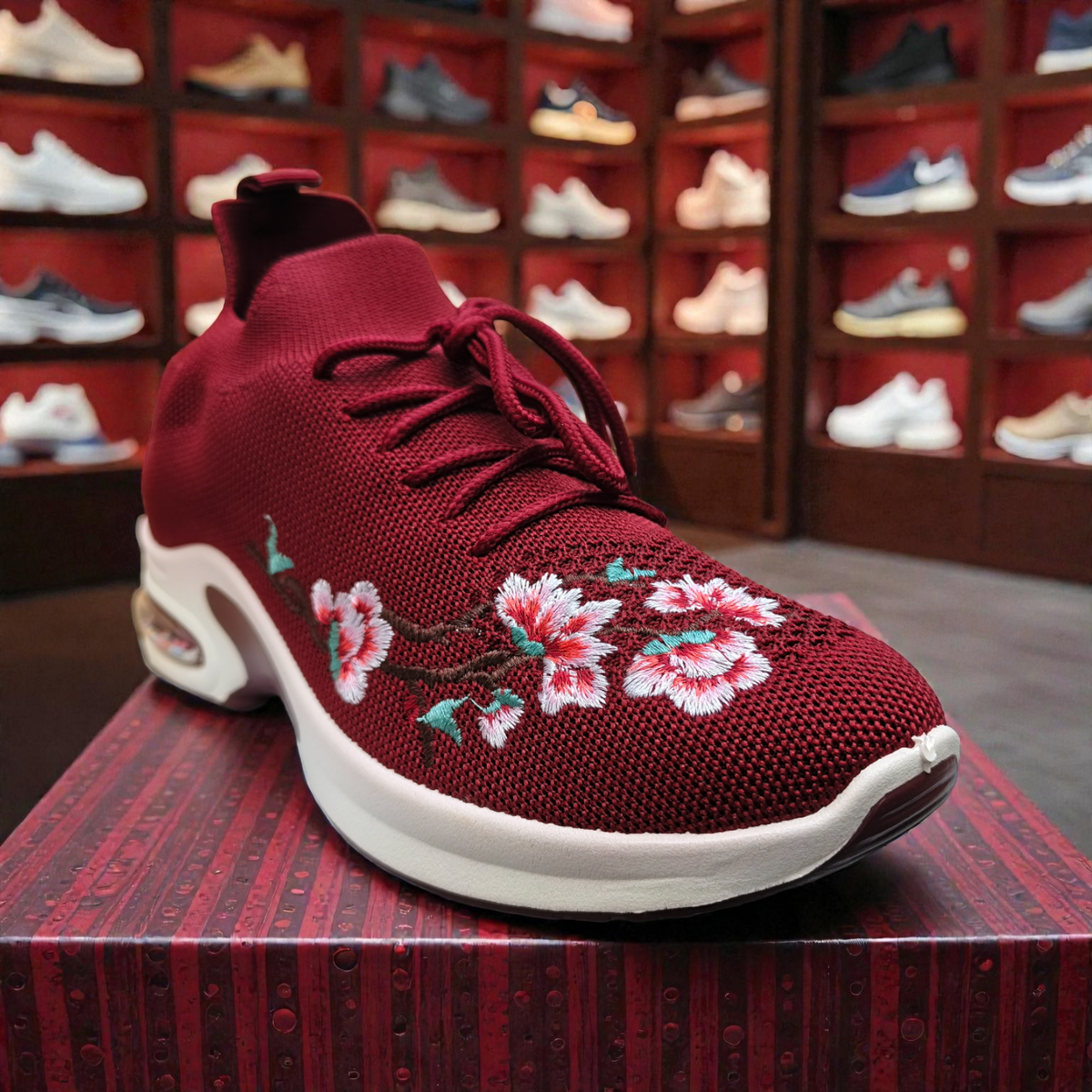 Maroon Women's Sneakers | Comfortable Casual & Walking Shoes - 5025111